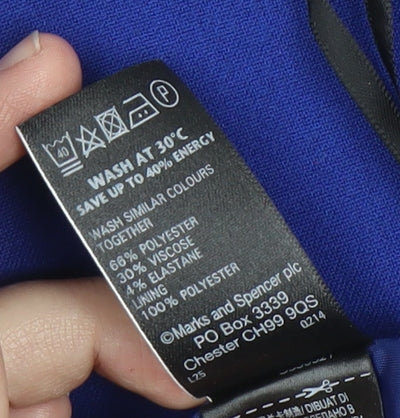 Marks and Spencer Women's Blue Pencil Skirt Size 10