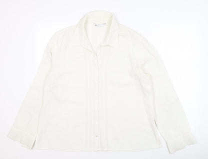 BHS Women's White Button-Up Shirt Size 20