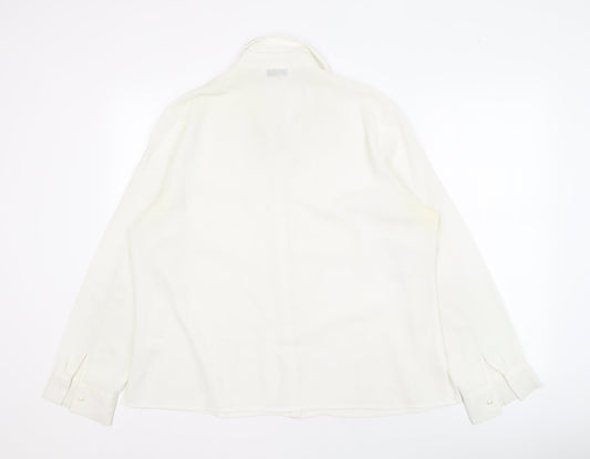 BHS Women's White Button-Up Shirt Size 20