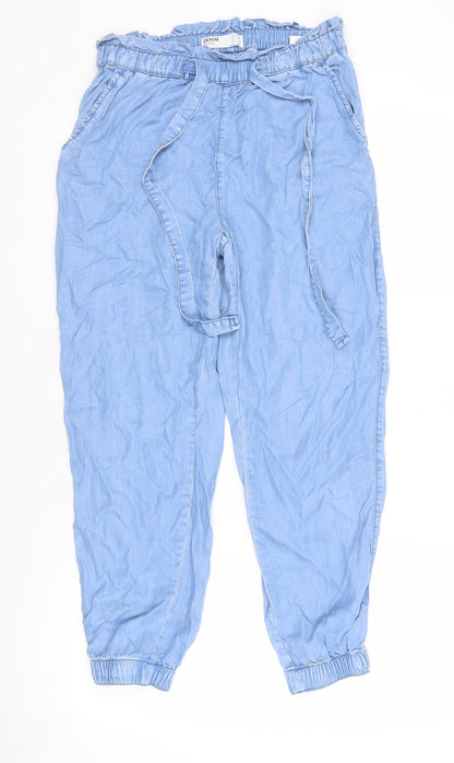 Bershka Women's Blue Jogger Trousers M