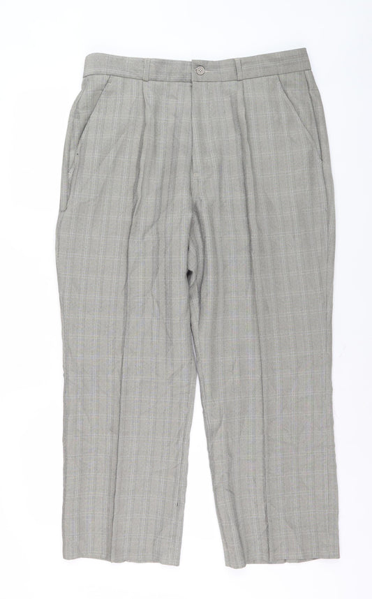 Mens UK Size 34 Cotton Traders   Grey Trousers