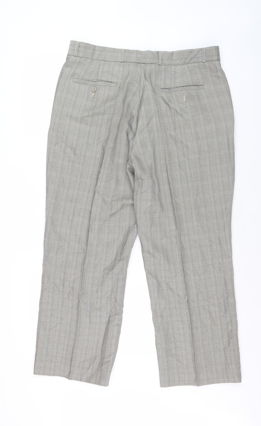Mens UK Size 34 Cotton Traders   Grey Trousers