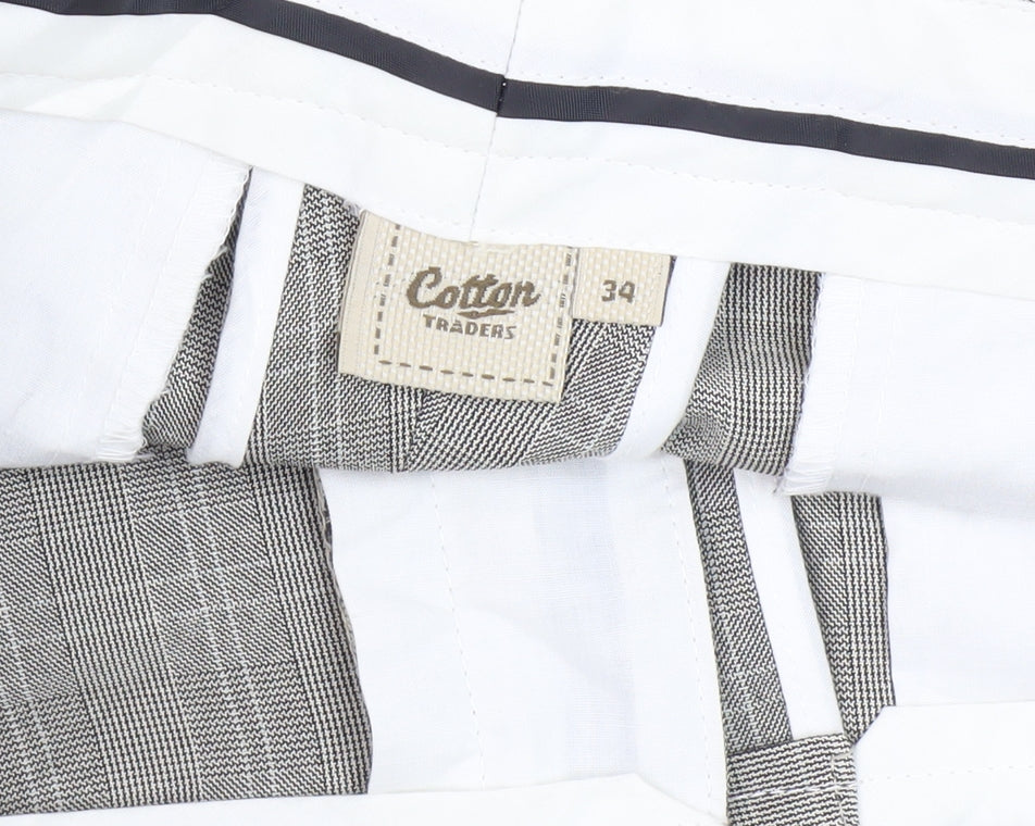 Mens UK Size 34 Cotton Traders   Grey Trousers