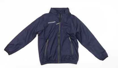 Kooga Boys Blue Basic Jacket - Rugby Full Zip Casual Wear