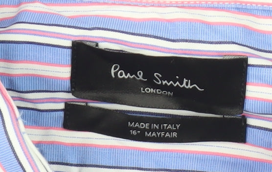 Mens UK Collar Size 16 Paul Smith Smart Blue  Dress Shirt