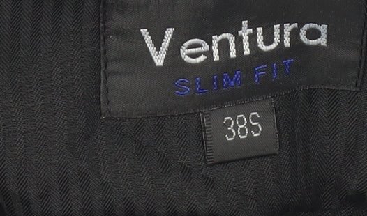 Mens UK Size 38S Ventura Slim Fit Dress Pants Blue Trousers