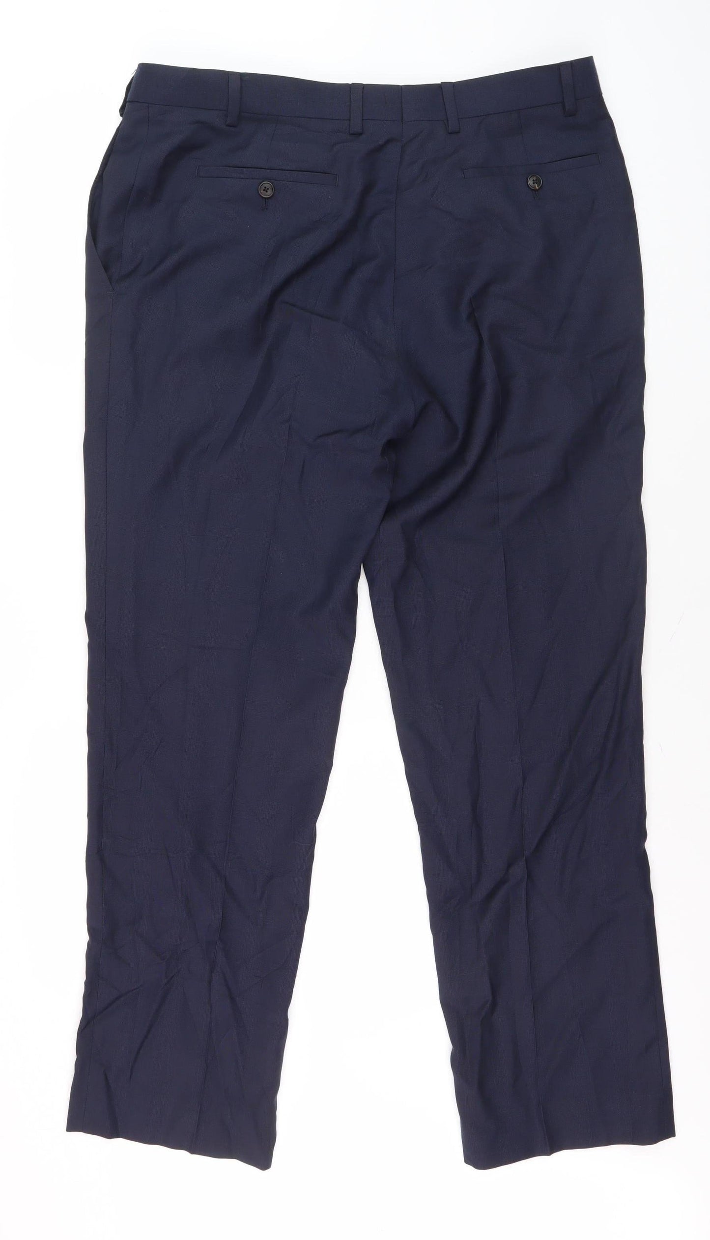 Austin Reed Men's Blue Wool Dress Pants 36S