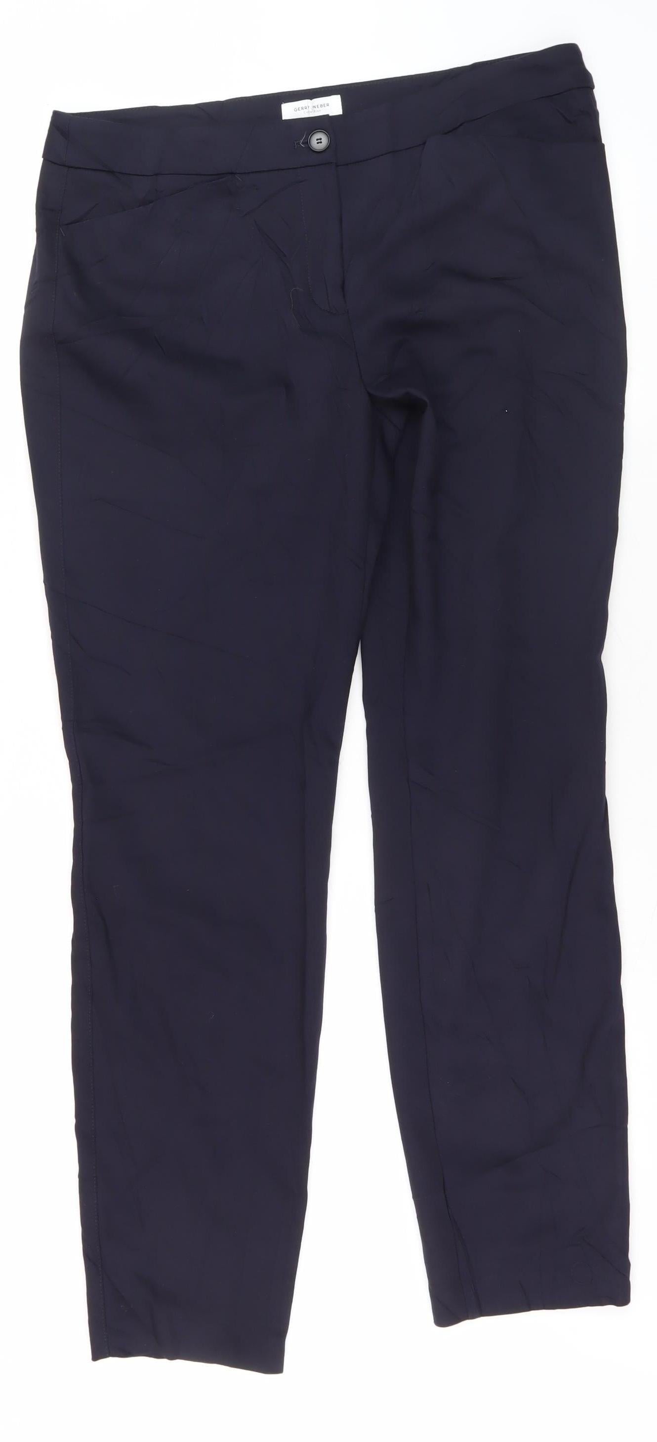 Gerry Weber Women's Blue Trousers, Size 16, Business Casual