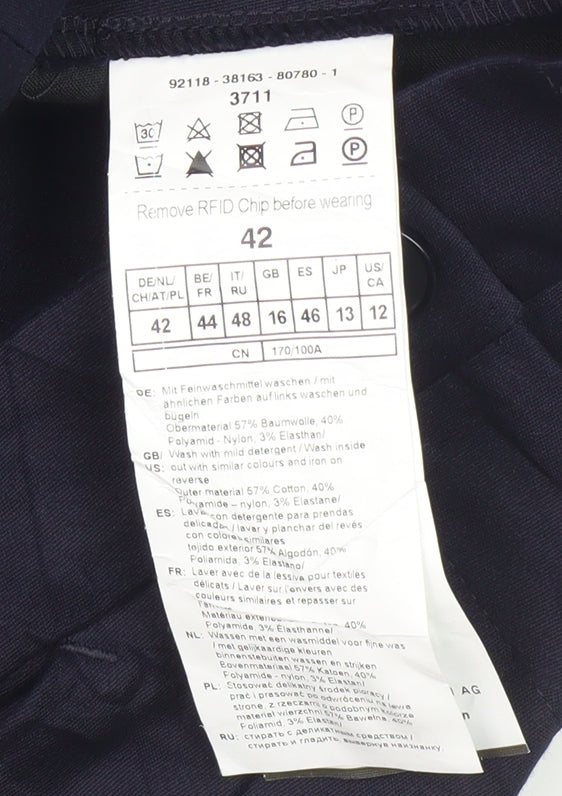 Gerry Weber Women's Blue Trousers, Size 16, Business Casual