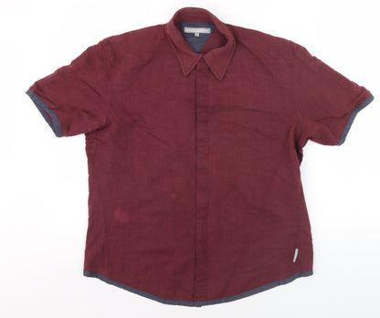Urban Stone Men's Red Short Sleeve Shirt