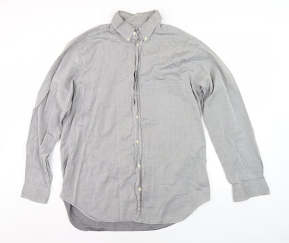 Giorgio Armani Men's Grey Long Sleeve Shirt, Size 16