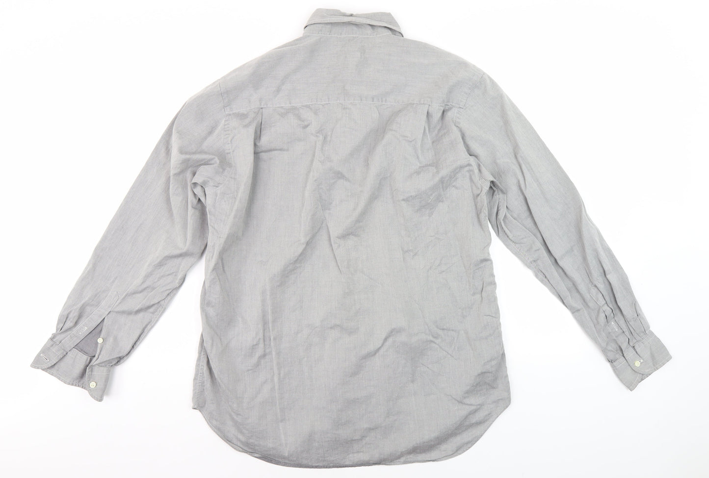 Giorgio Armani Men's Grey Long Sleeve Shirt, Size 16