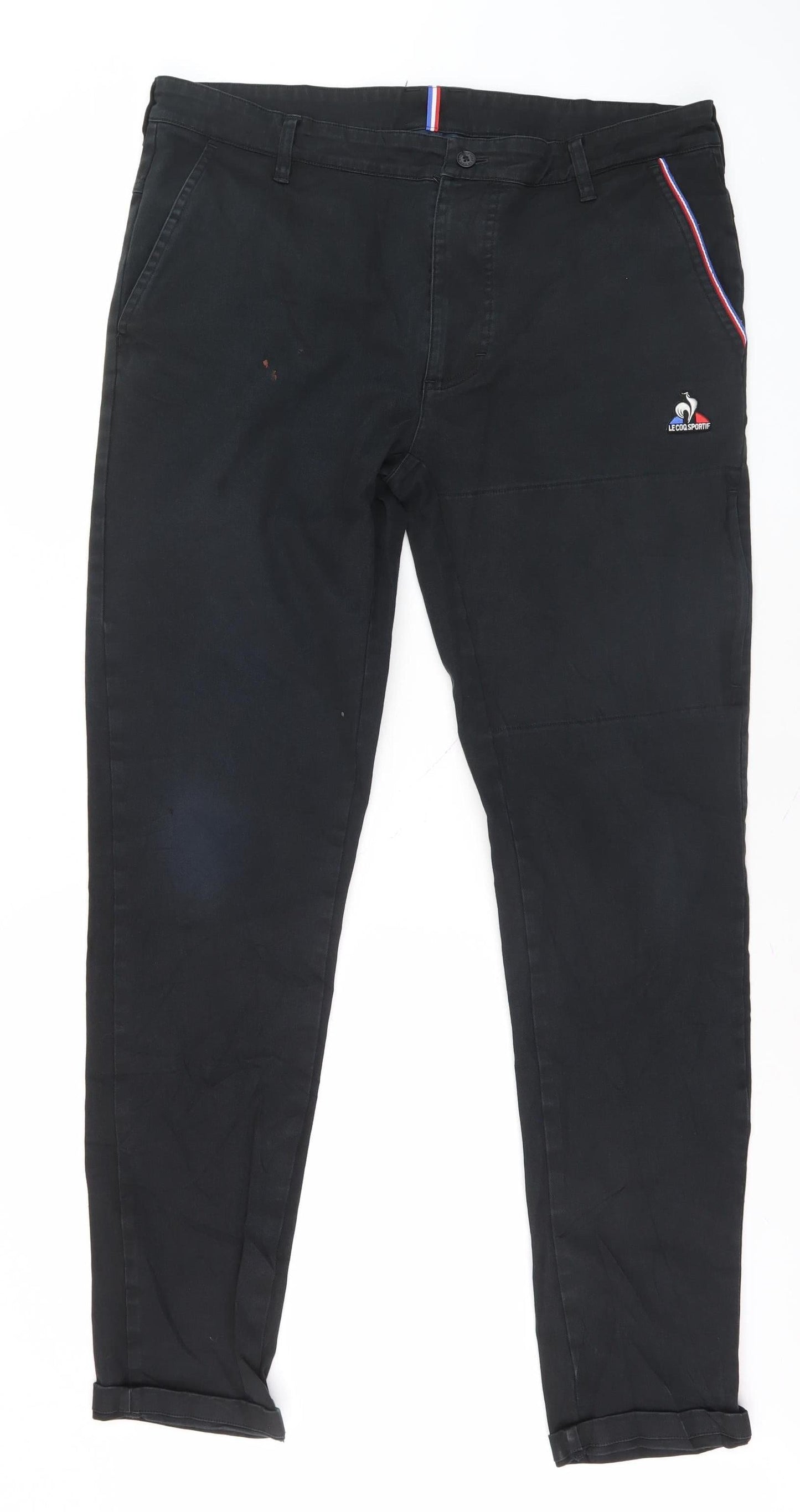 Le Coq Sportif Men's Black Straight Jeans Size 44