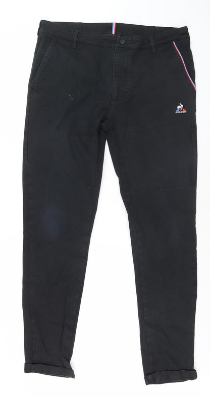 Le Coq Sportif Men's Black Straight Jeans Size 44
