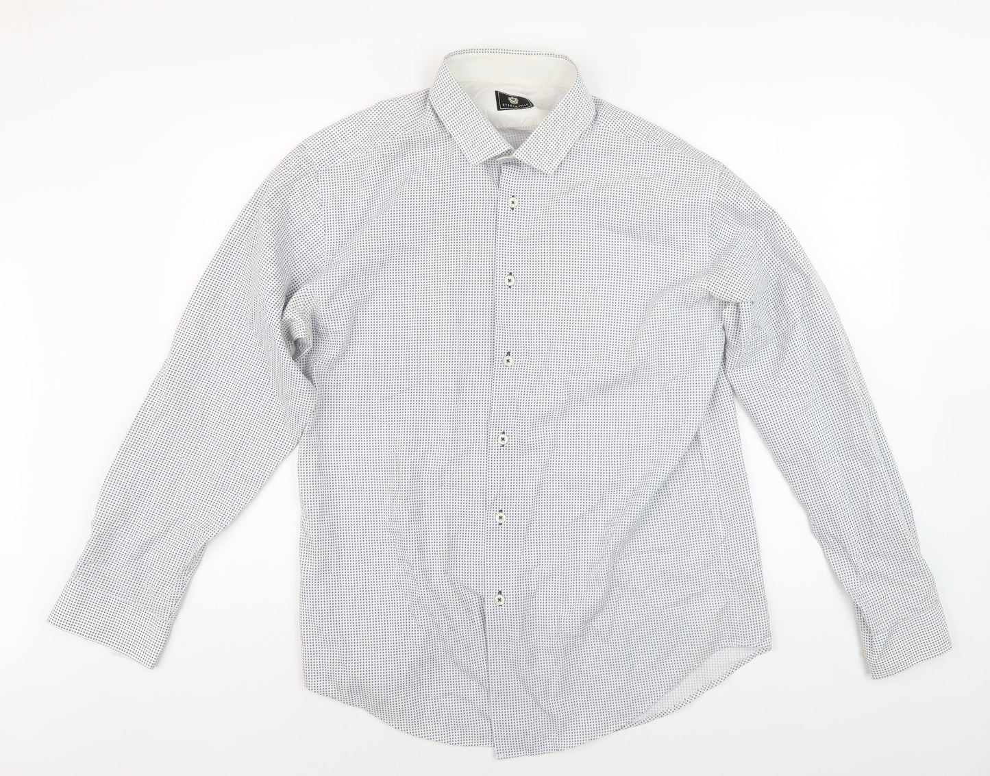 STEEL & JELLY Men's XL White Check Shirt