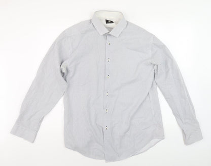 STEEL & JELLY Men's XL White Check Shirt