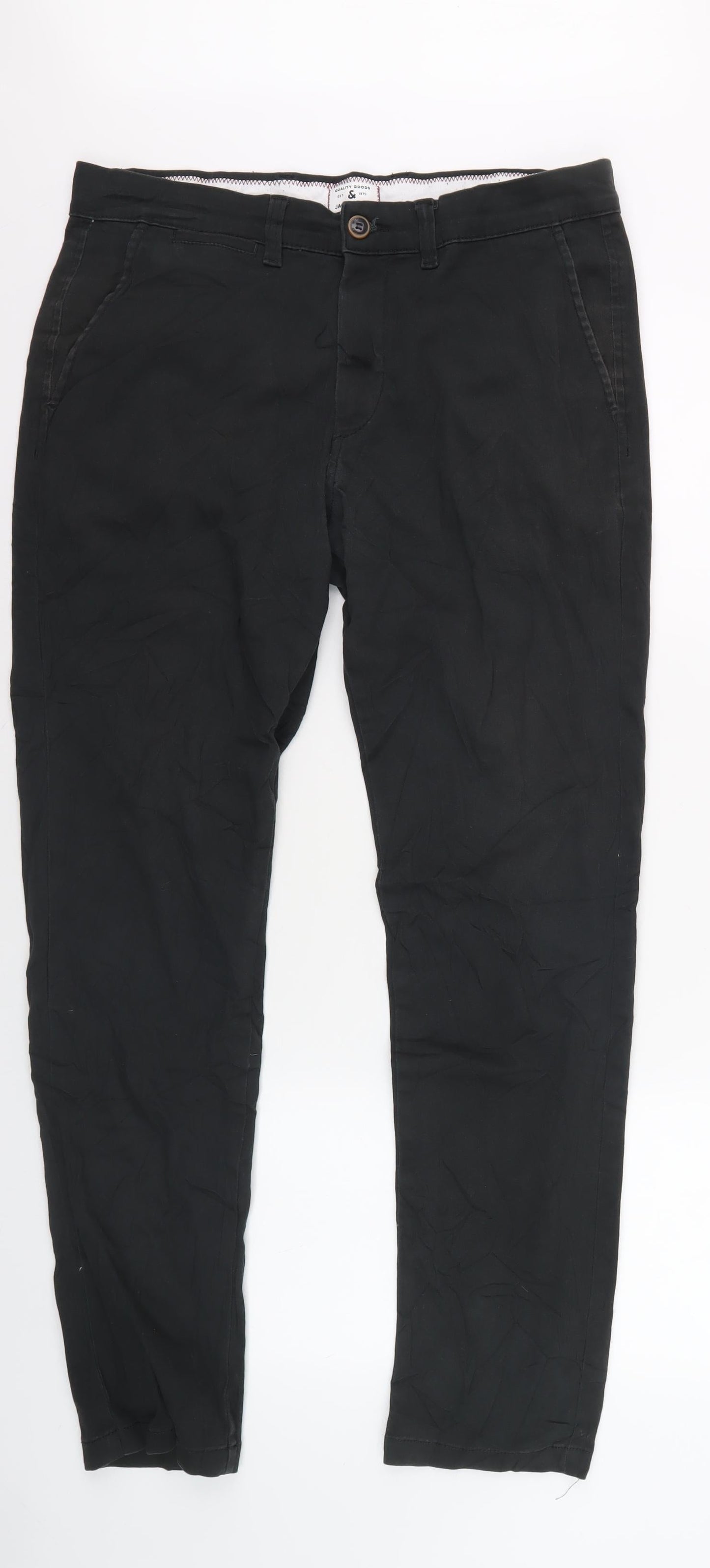 Jack & Jones Men's Slim Black Jeans, Size 32