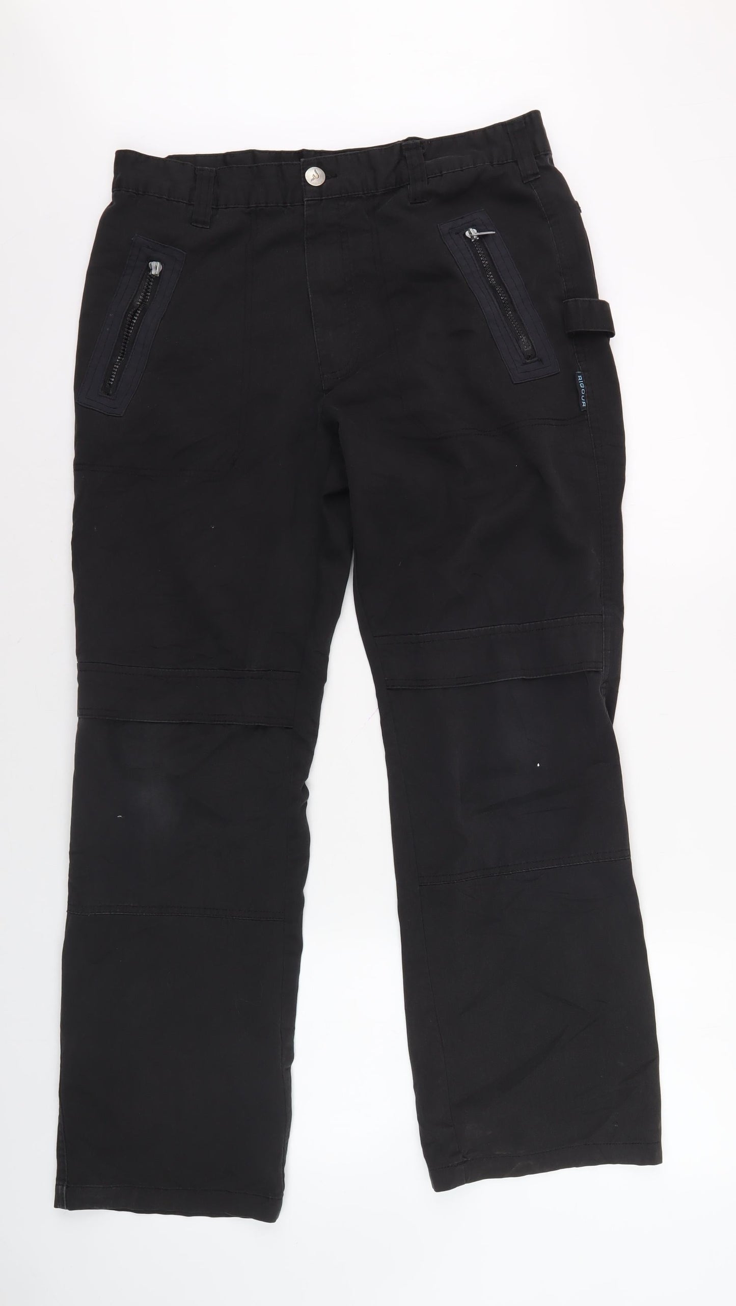 Mens UK Size L Rigour  Straight Black Jeans