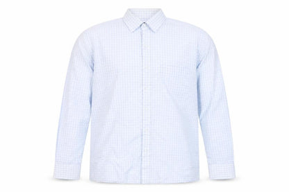 Perri Alley Men's Blue 16.5 Checkered Shirt