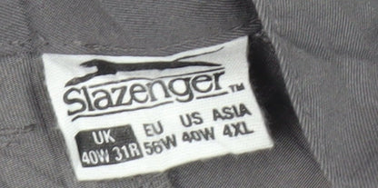 Slazenger Men's Grey Trousers Size 40W 31R