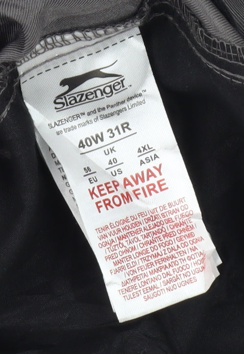 Slazenger Men's Grey Trousers Size 40W 31R