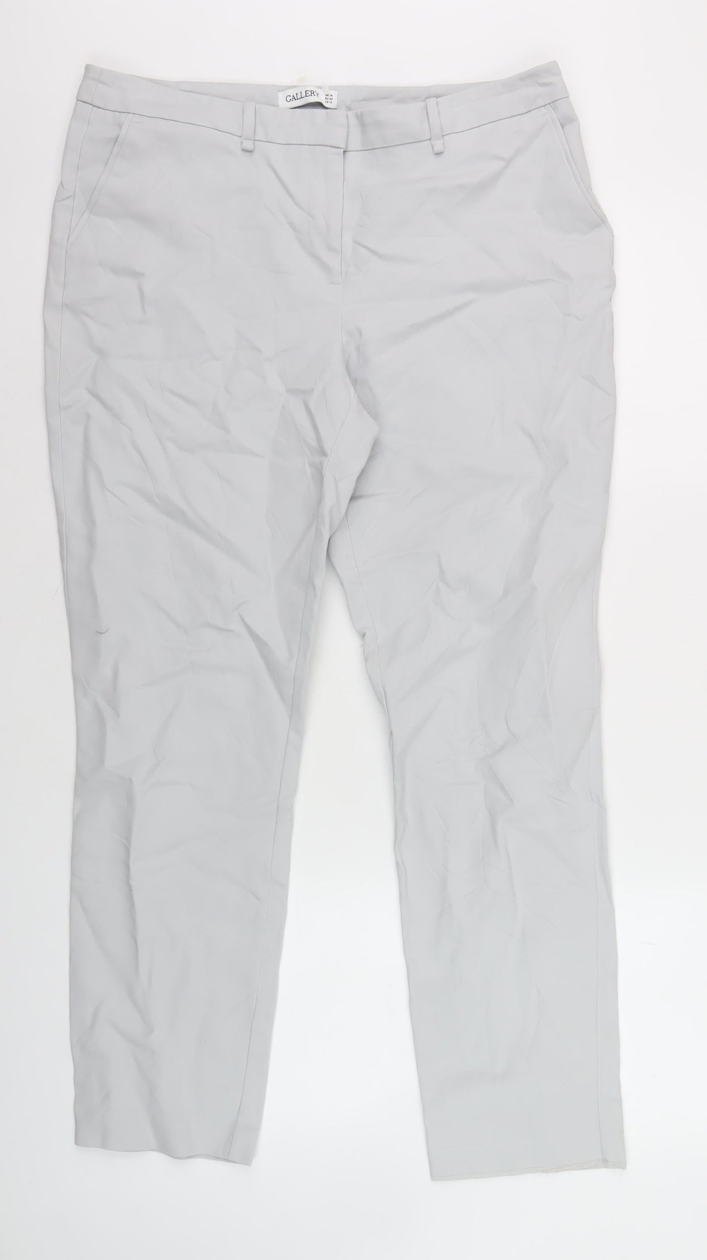 Womens UK Size 14 Gallery Regular Fit Casual Grey Trousers