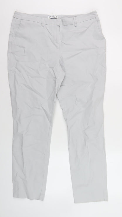 Womens UK Size 14 Gallery Regular Fit Casual Grey Trousers