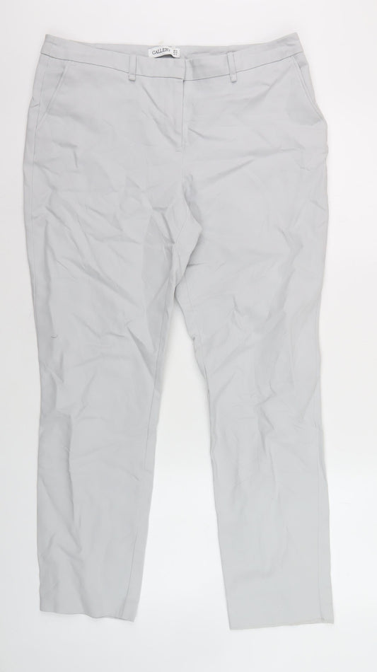 Womens UK Size 14 Gallery Regular Fit Casual Grey Trousers