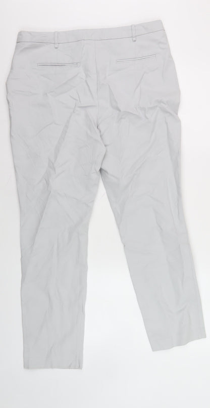Womens UK Size 14 Gallery Regular Fit Casual Grey Trousers