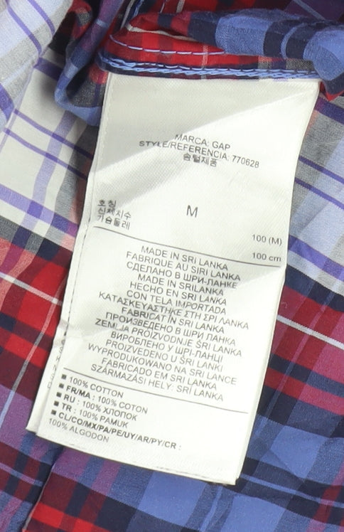 Gap Men's Multicoloured Check Button-Up Shirt M