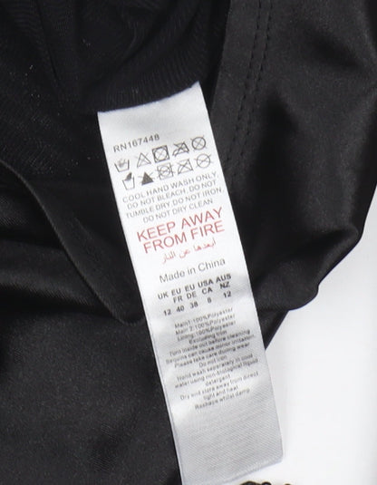 Boohoo Women's Black Sequin Bodysuit Size 12