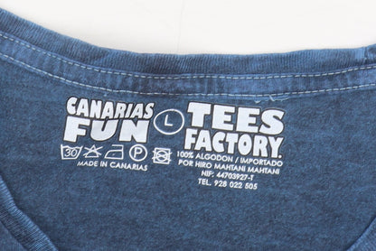Canarias Fun Men's Blue Graphic Print T-Shirt Large