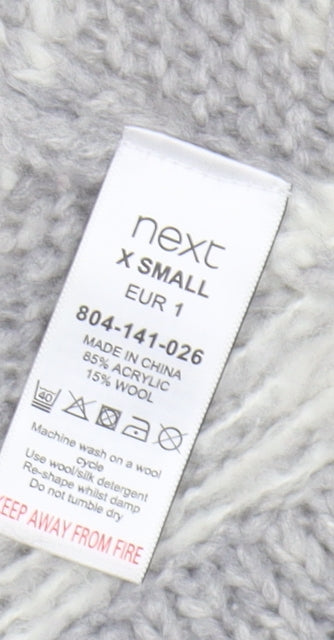 Womens UK Size XS NEXT Grey Cape Jumper