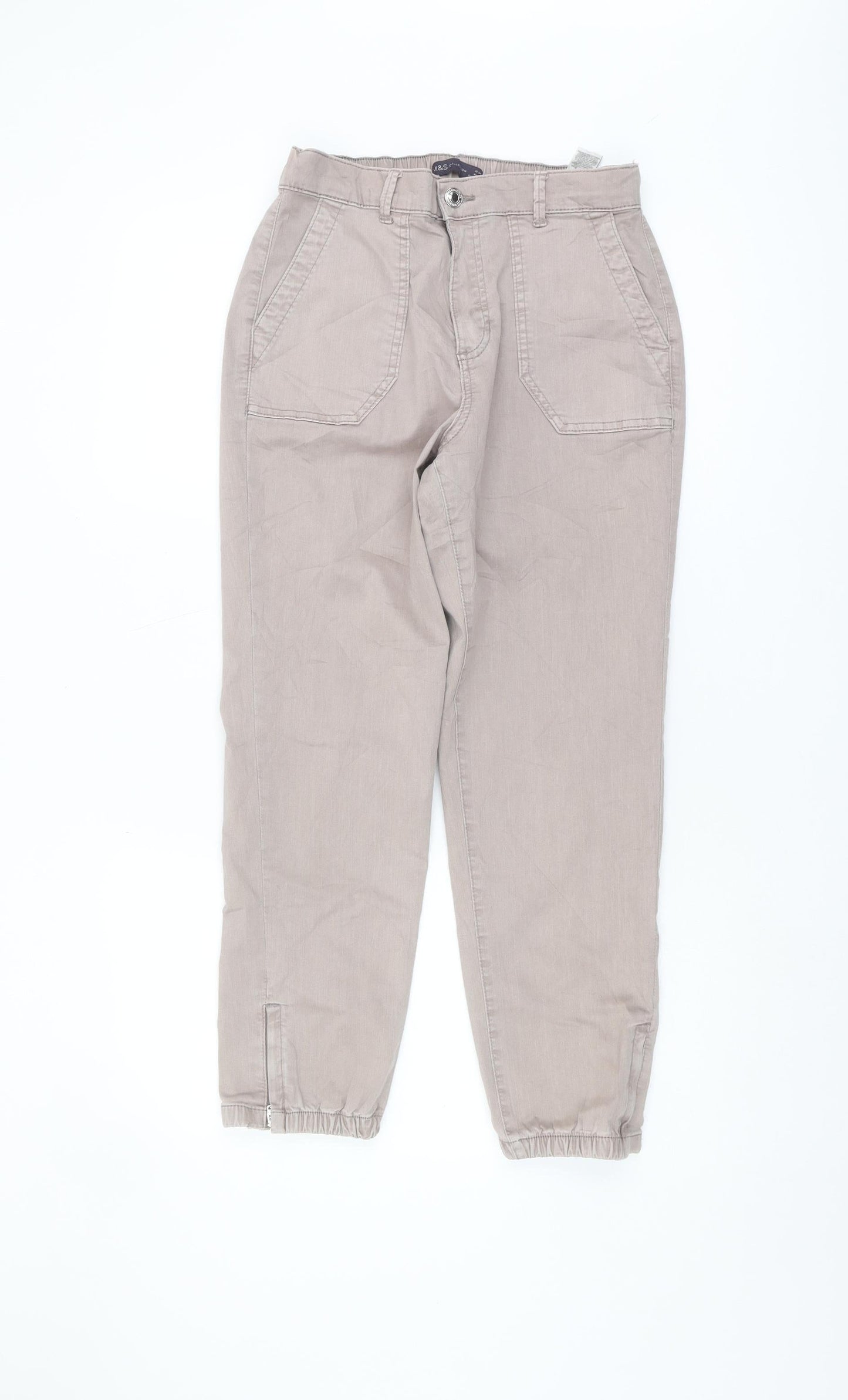Womens UK Size 10 Marks and Spencer  Jogger Brown Trousers