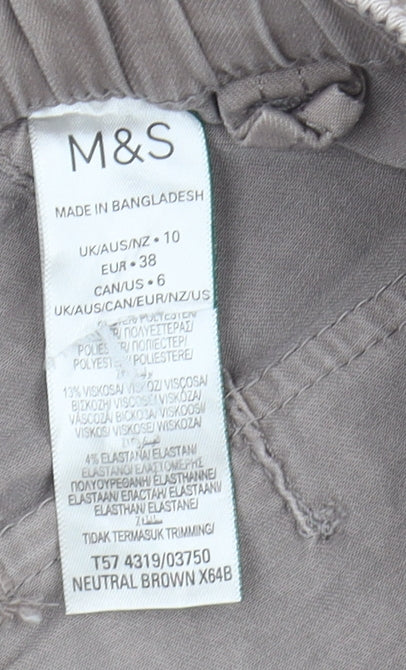 Womens UK Size 10 Marks and Spencer  Jogger Brown Trousers