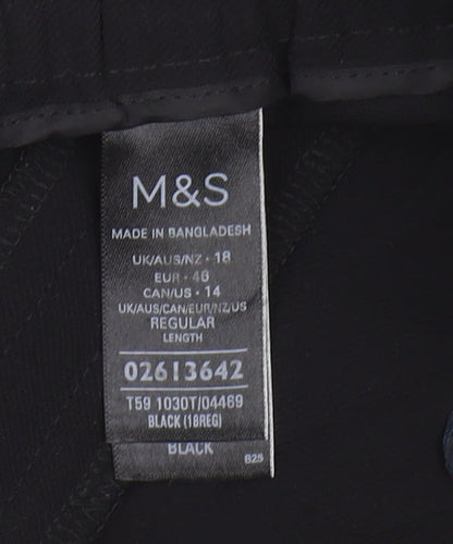 Womens UK Size 18 Marks and Spencer Regular Fit  Black Trousers