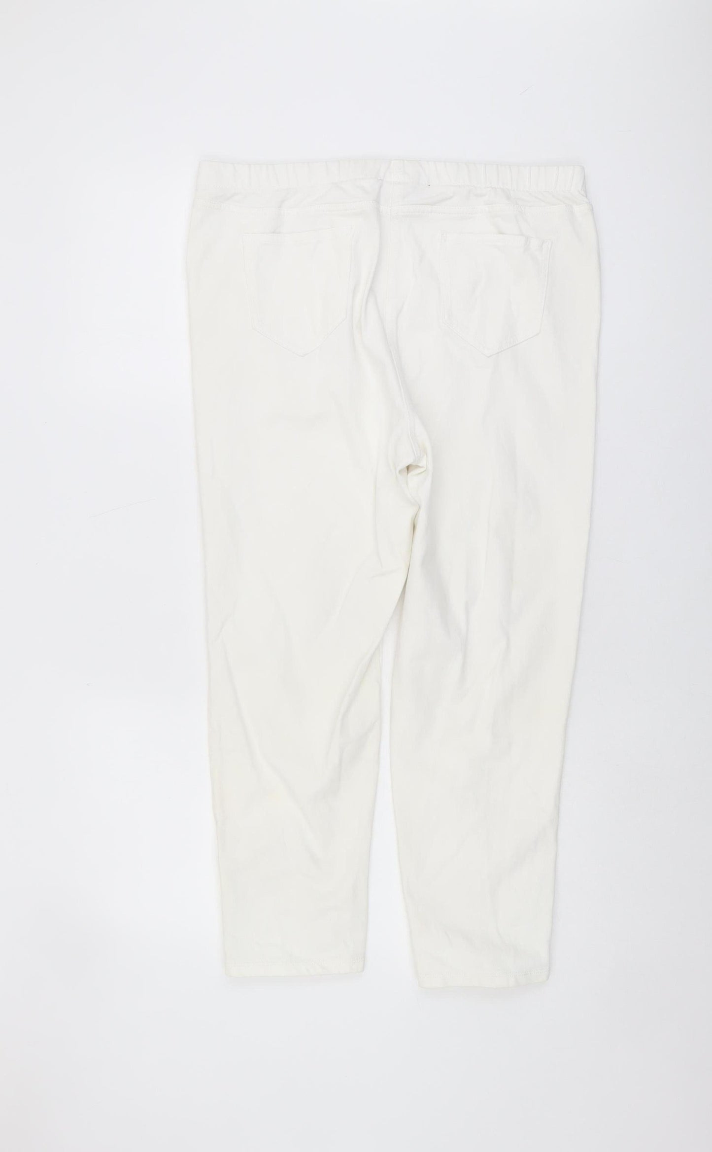 Next Women's White Jegging, Size 18, Ankle Zip Denim