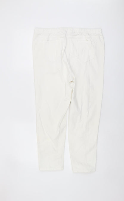Next Women's White Jegging, Size 18, Ankle Zip Denim