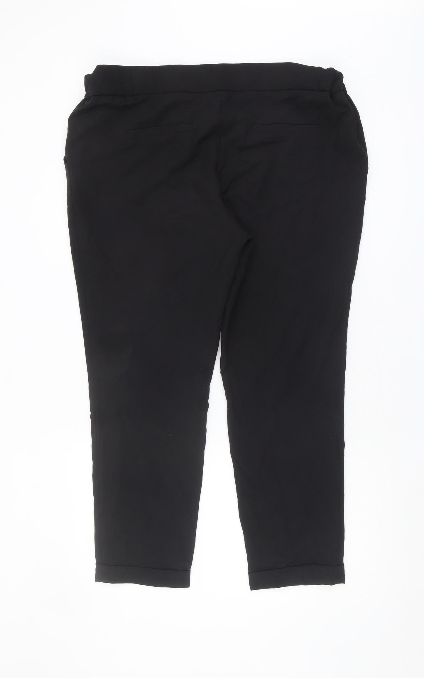 Womens UK Size 12 NEXT Regular Fit Casual Black Trousers