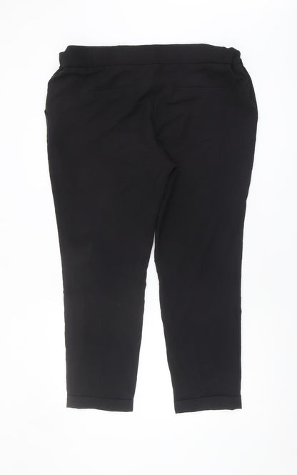 Womens UK Size 12 NEXT Regular Fit Casual Black Trousers