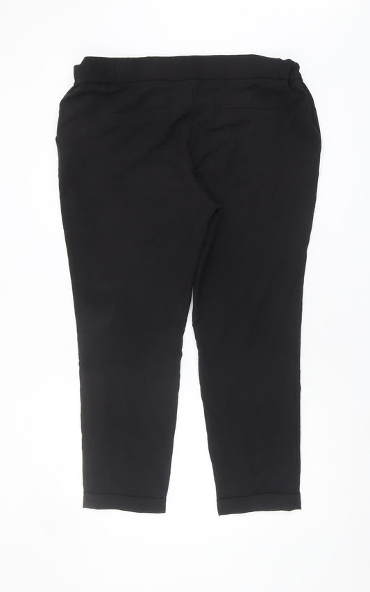 Womens UK Size 12 NEXT Regular Fit Casual Black Trousers