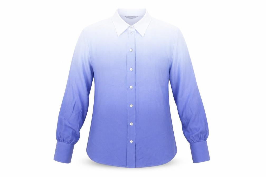 Womens UK Size 8 Marks and Spencer Blue Basic Button-Up