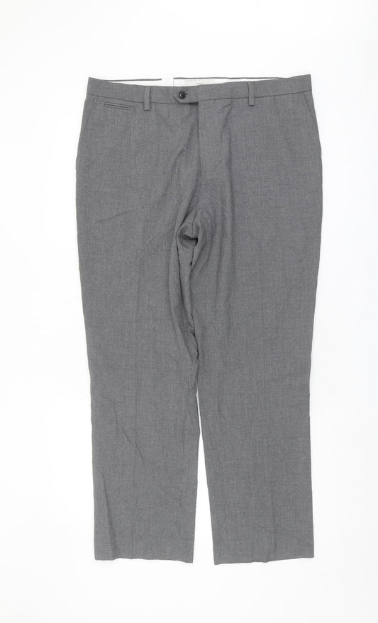 Next Men's Grey Formal Trousers, Size 36, New