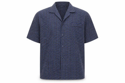 Champion Men's Blue Check Button-Up Shirt M