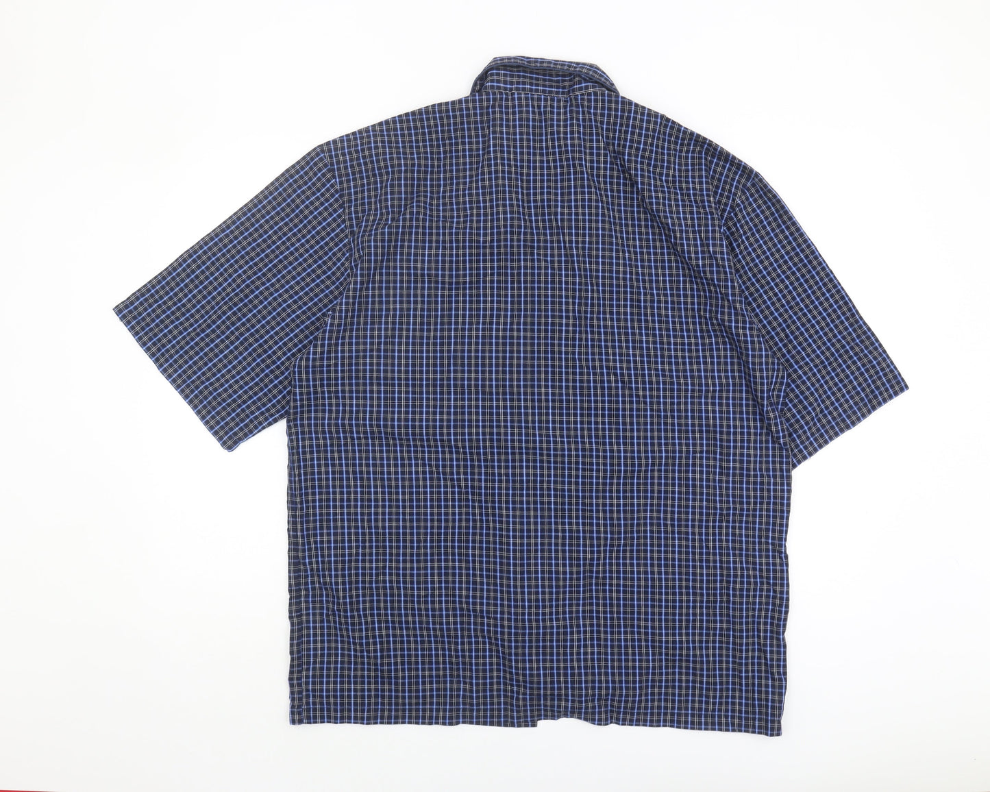 Champion Men's Blue Check Button-Up Shirt M