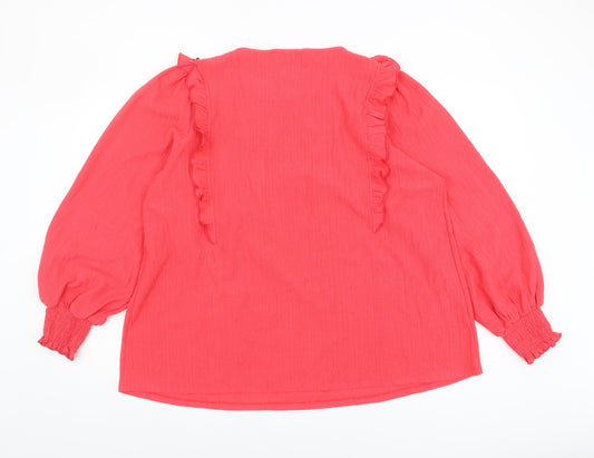 Womens UK Size UK 20 NEXT Red Tunic Blouse