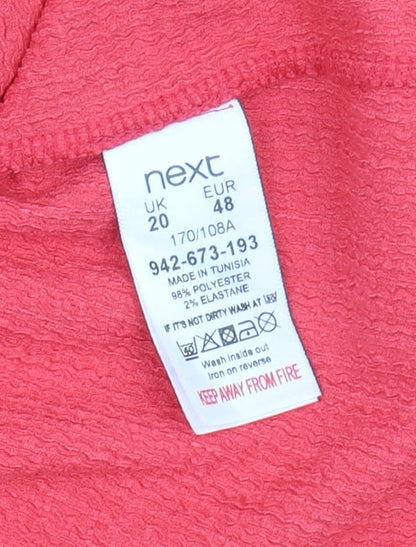 Womens UK Size UK 20 NEXT Red Tunic Blouse