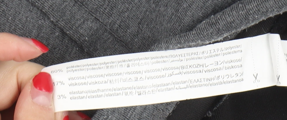 Zara Men's Grey Basic Jacket, Size S, Stand-Up Collar