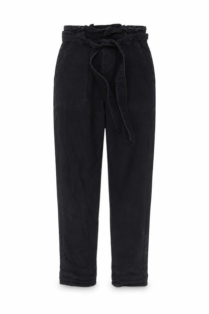 Womens UK Size 8 New Look Regular Fit Paperbag Black Trousers