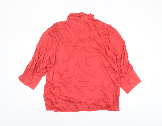 Womens UK Size 20 NEXT Red Basic Blouse